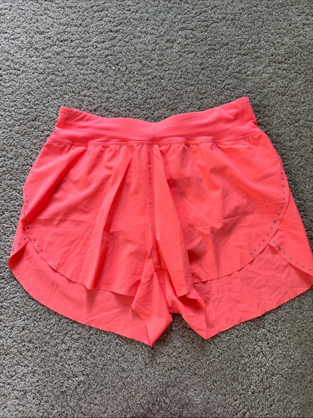 LULULEMON Bright Coral Running Shorts 4/Xs